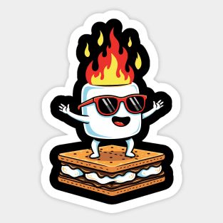 Sizzling Marshmallow Fun Sticker